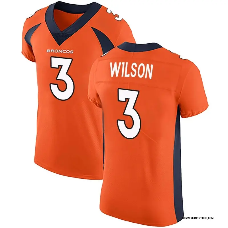 Russell Wilson Denver Broncos Fanatics Authentic Autographed Nike Elite  Jersey - Orange