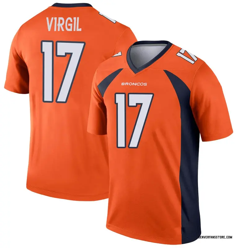 Men's Orange Legend Jalen Virgil Denver Jersey